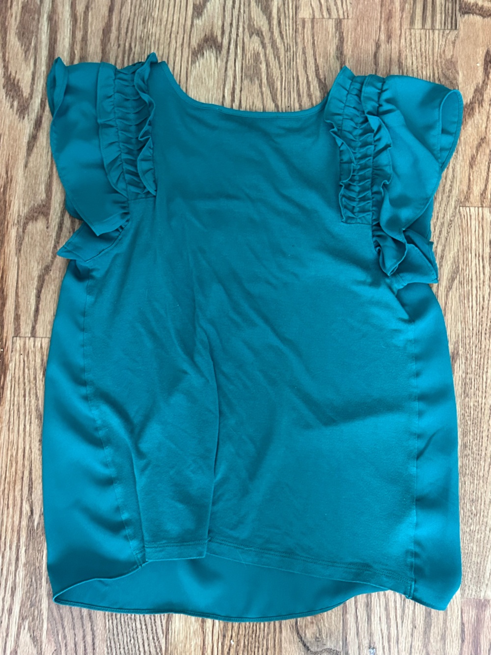 LOFT Ruffle-Sleeve Button Front Blouse - Picture 4 of 4